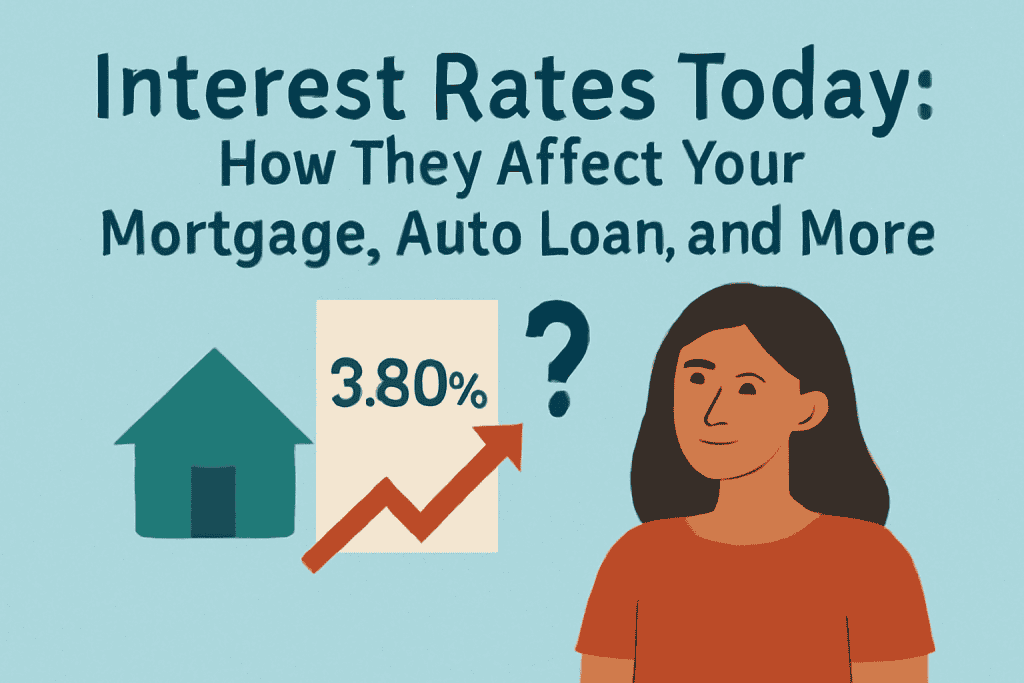 Check the latest interest rates today and learn how they impact your mortgage, auto loan, and refinancing options.
